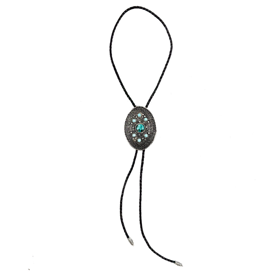 Paloma Necklace - Genuine Turquoise Western Bolo Tie - Streets Ahead