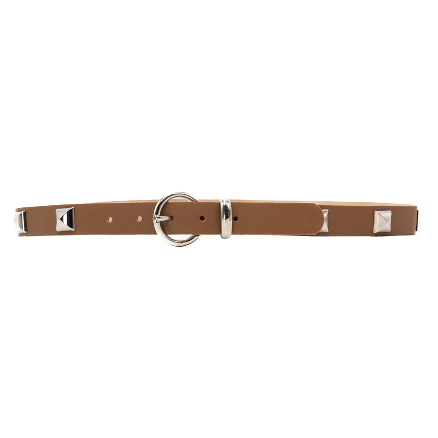 Kya Belt - Chic Pyramid Hardware Belt On Smooth Italian Leather - Streets Ahead