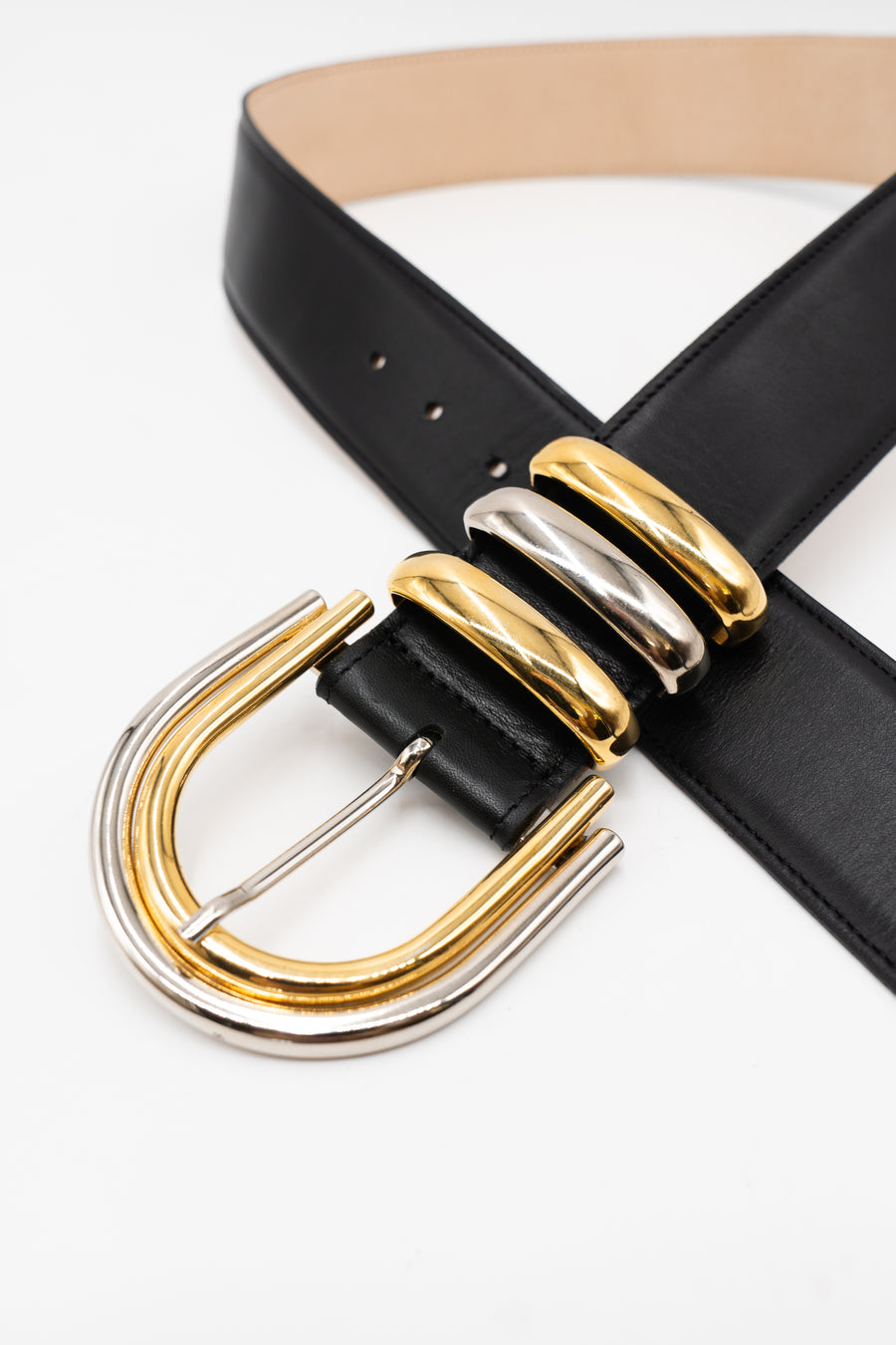 Terra Waist Belt - Striking Two-Tone Buckle In Gold And Silver Intricate Multi-Loop Detail - Streets Ahead