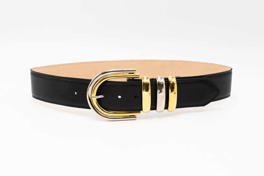 Terra Waist Belt - Striking Two-Tone Buckle In Gold And Silver Intricate Multi-Loop Detail - Streets Ahead