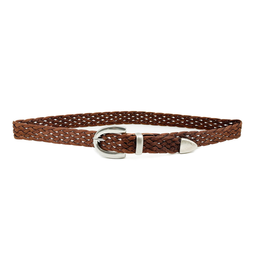 Azura Belt - Rust Color Metal Braided Strap Belt - Streets Ahead