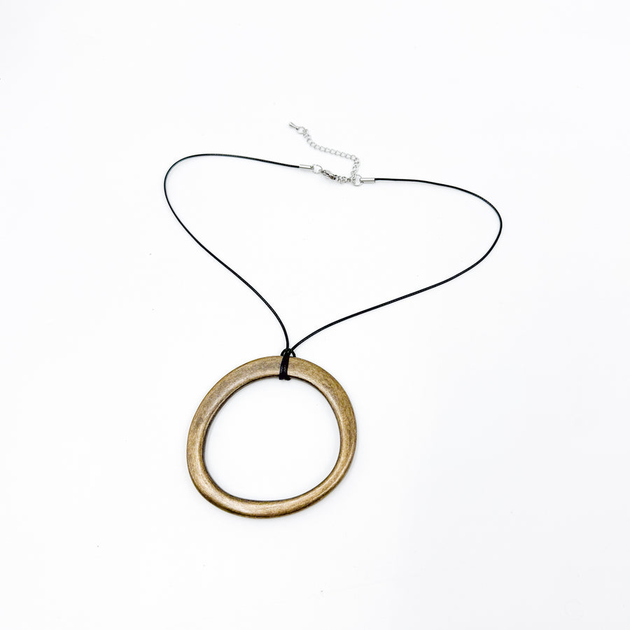 Calista Necklace - Brass Pendant Necklace - Streets Ahead