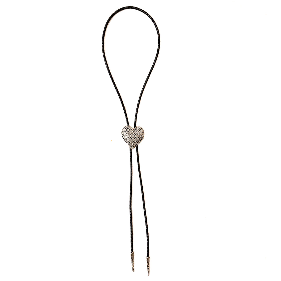 Crystal Heart Bolo Tie